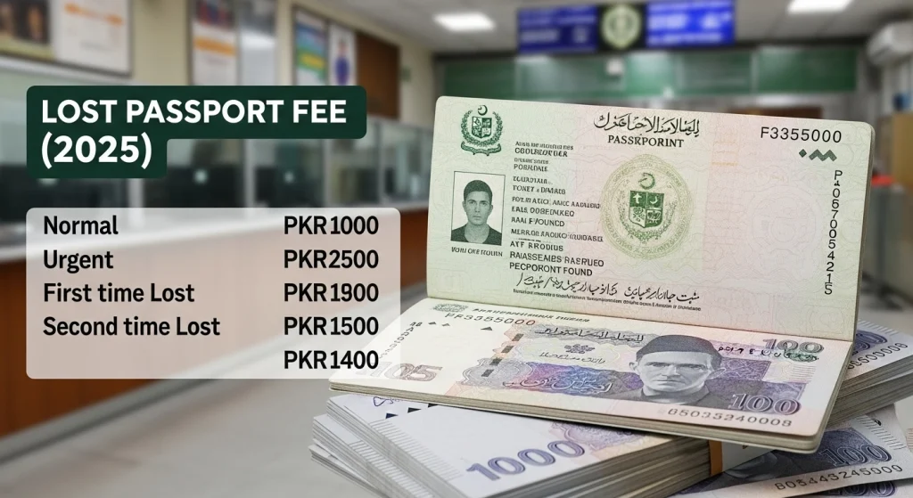 lost Passport Fee in Pakistan
