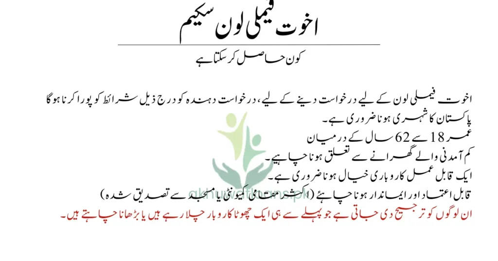 Akhuwat Family Enterprise Loan