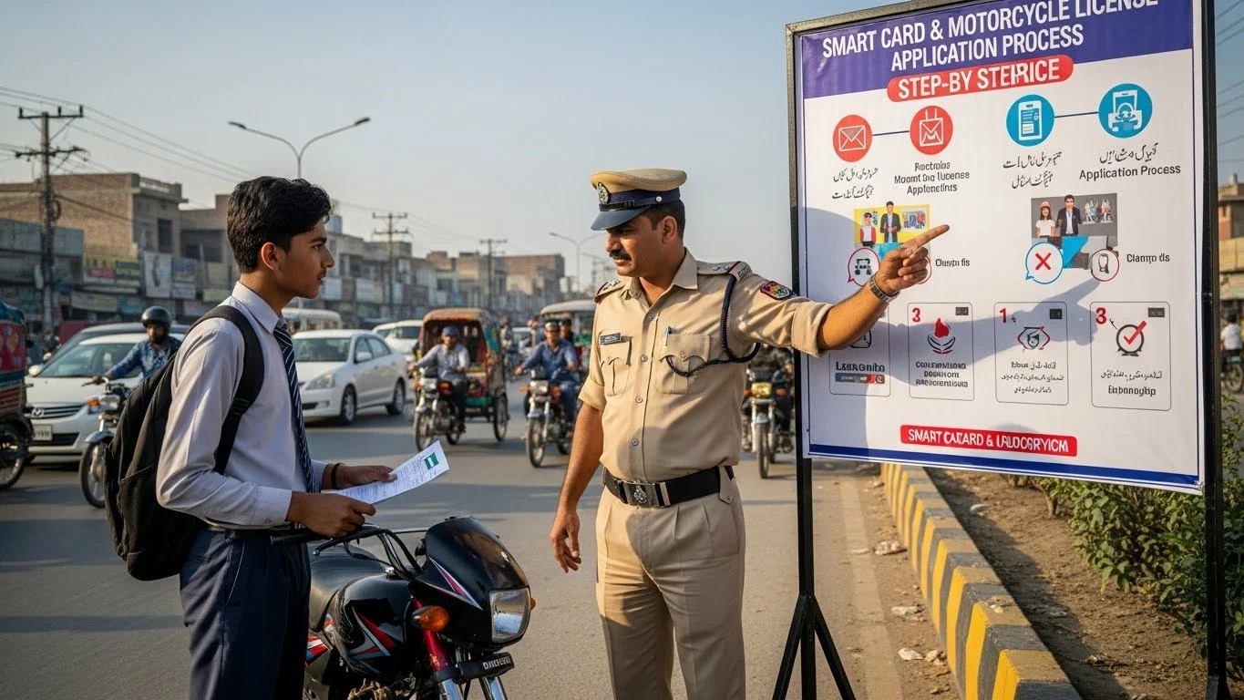 Apply for Smart Card & Motorcycle License for 16-Year-Olds in Punjab
