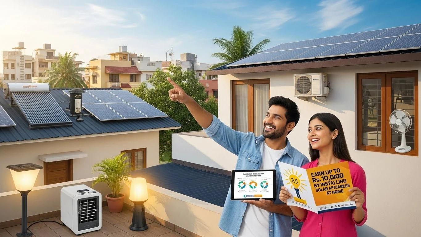 Earn Up to Rs. 10,000 Monthly by Installing Solar Appliances at Home