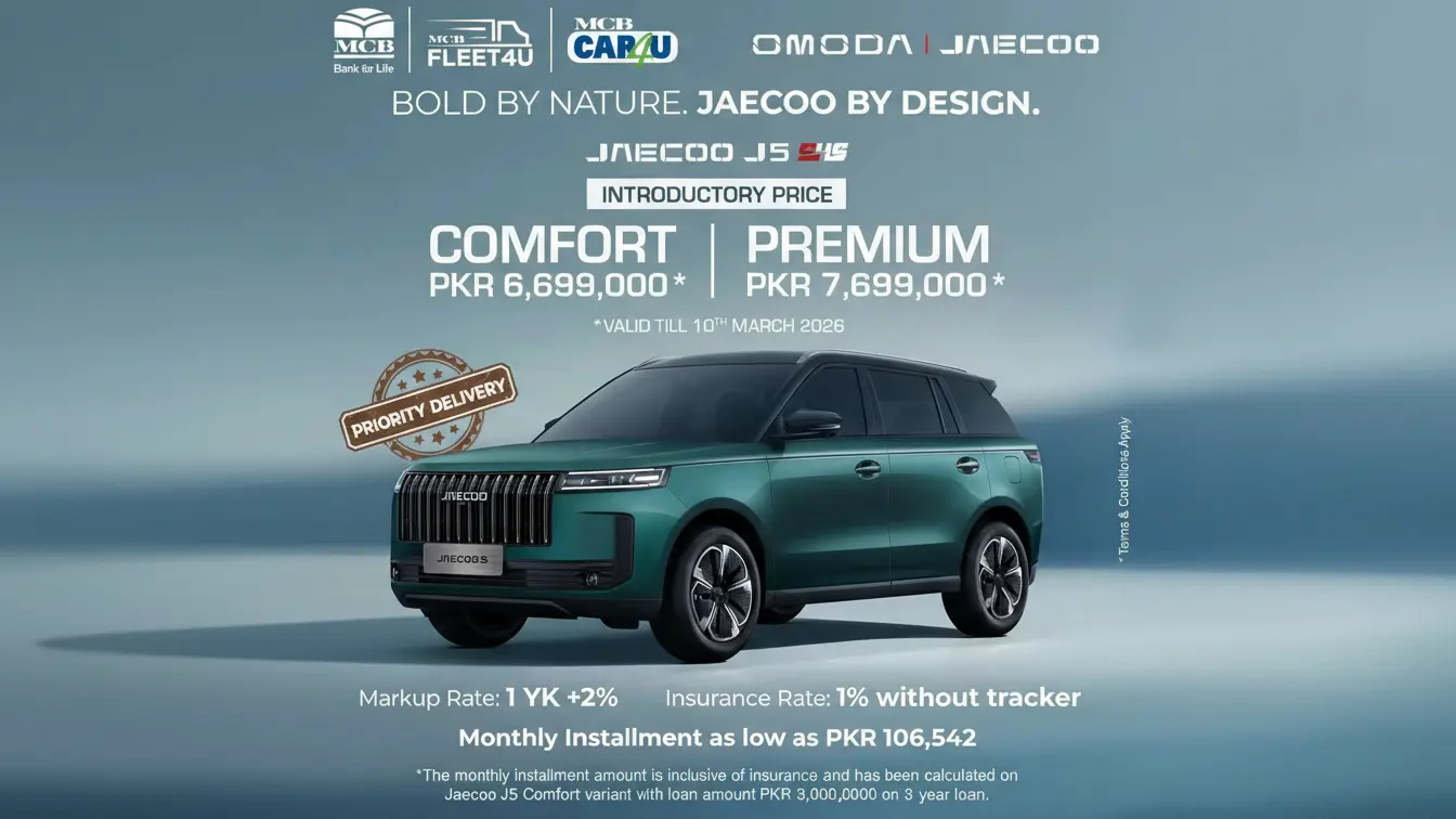 Jaecoo J5 on instalments