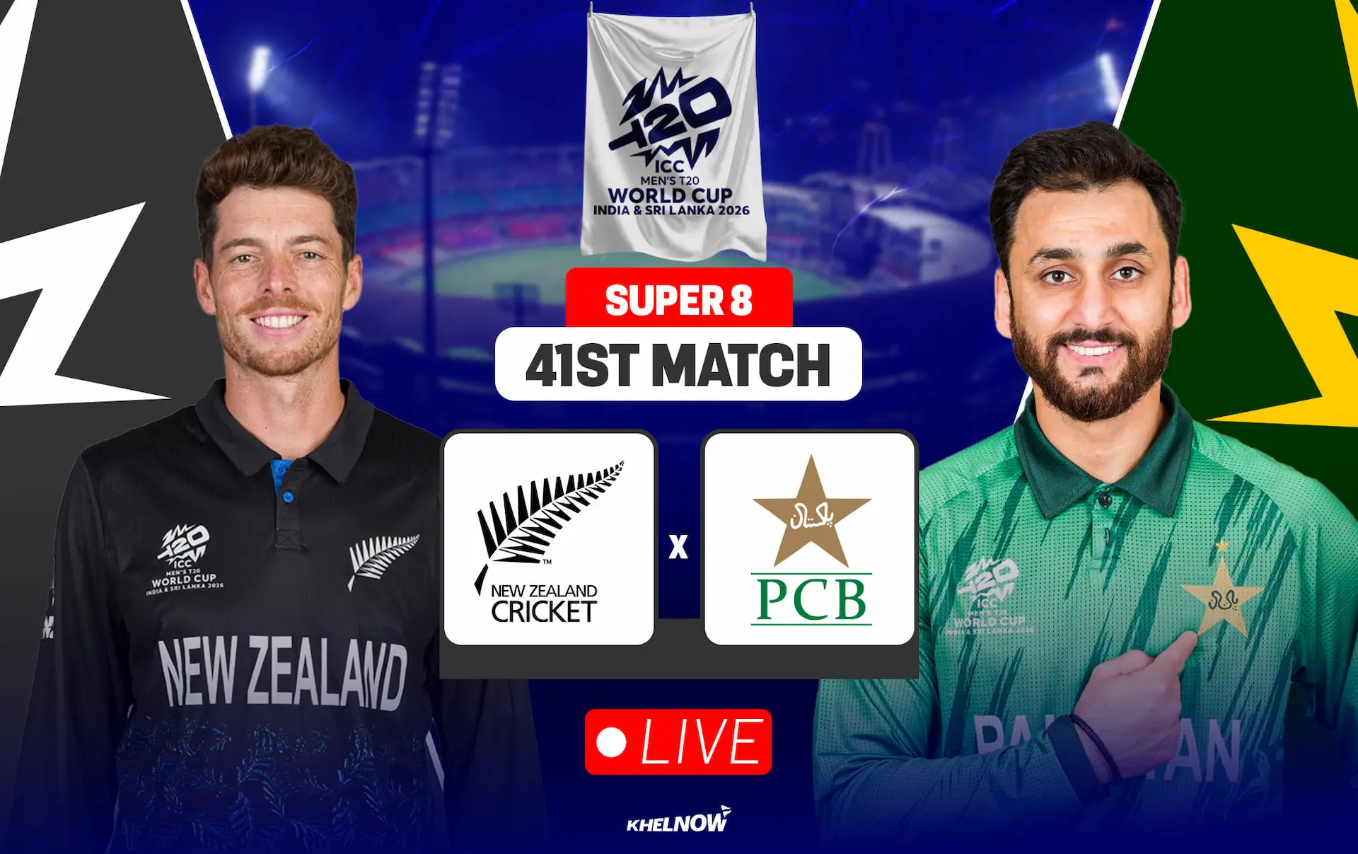 PAK vs NZ Live Score & Streaming – Pakistan vs New Zealand T20 World Cup 2026 Super 8