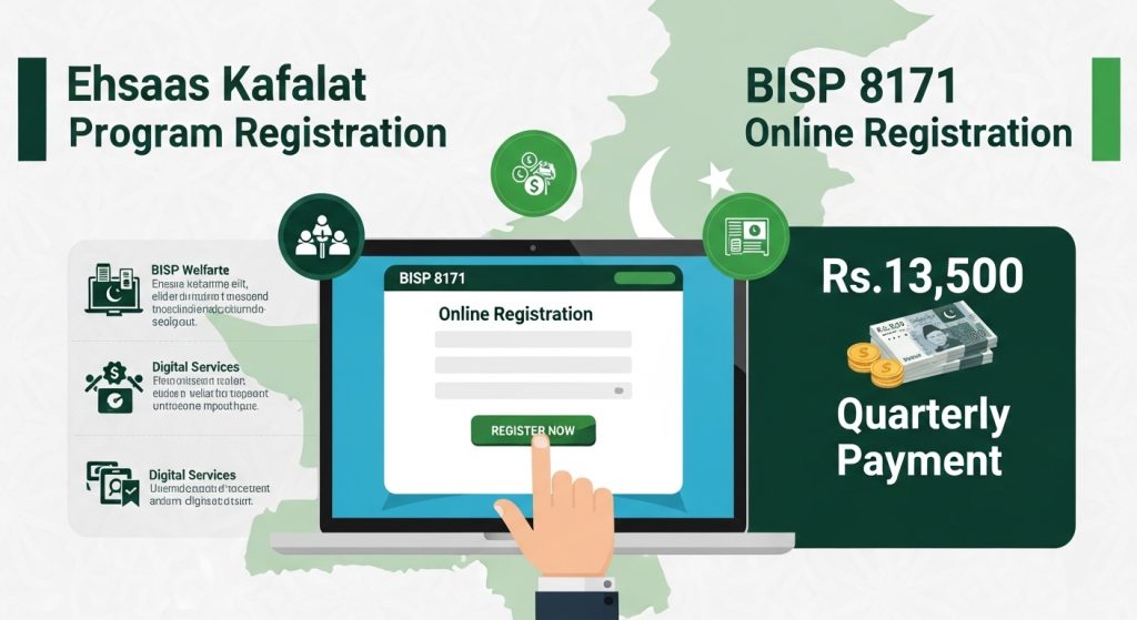Ehsaas Kafalat Program Registration | BISP 8171 Online Registration | Rs.13,500 Quarterly Payment