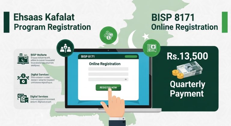 Ehsaas Kafalat Program Registration | BISP 8171 Online Registration | Rs.13,500 Quarterly Payment