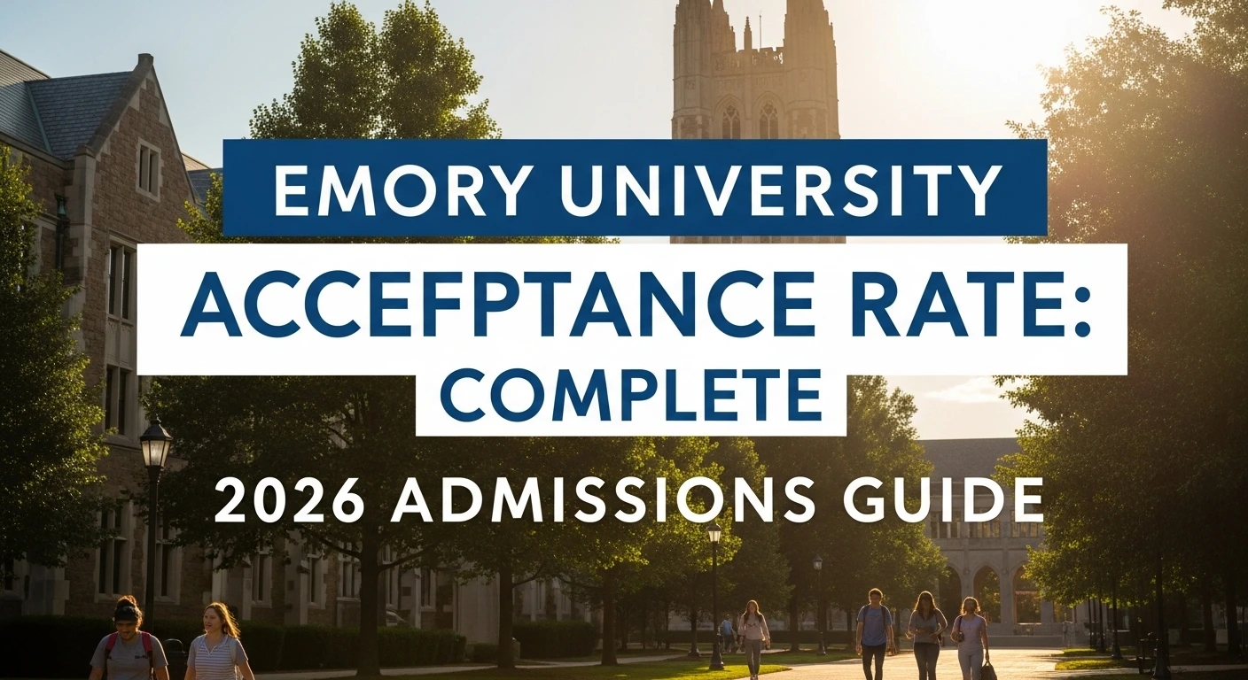 Emory University’s acceptance rate for 2026, including admission statistics, GPA requirements, SAT/ACT scores, application deadlines, and expert tips to improve your chances
