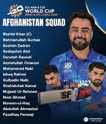 Afghanistan T20 World Cup 2026 Squad